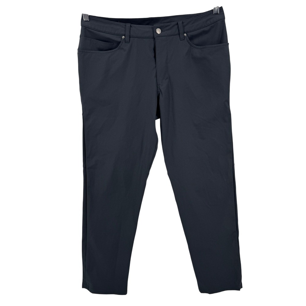 Lululemon Commission‎ Pants Mens 34 Charcoal Gray 5-Pocket Technical Commuter